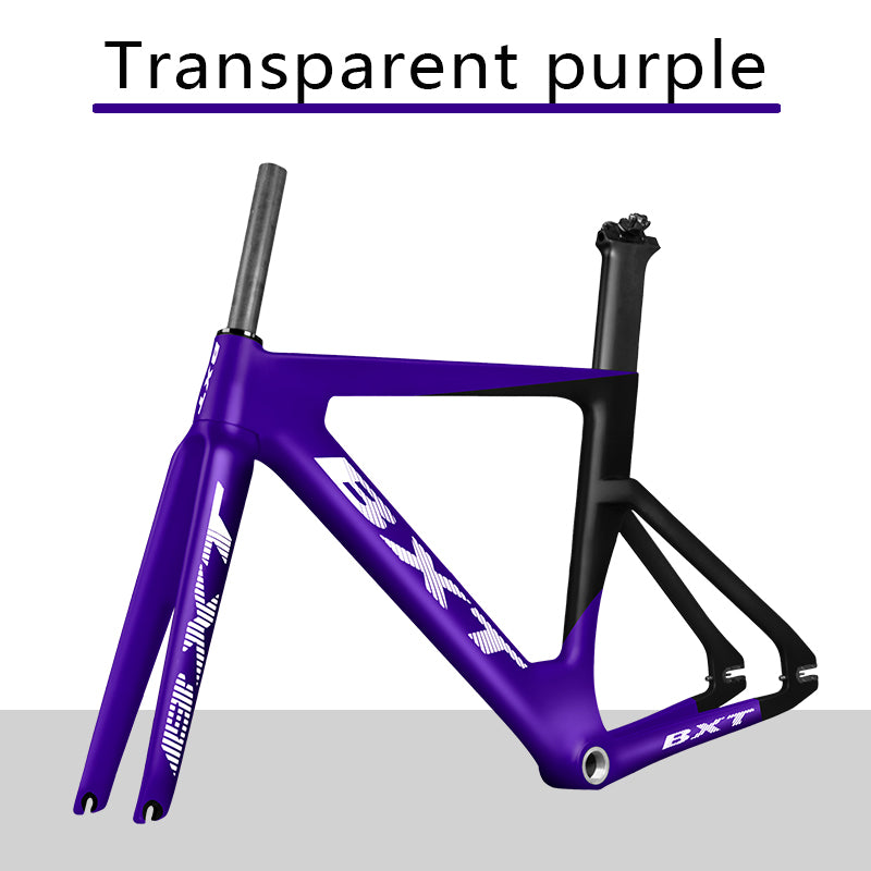 BXT Carbon Track Frame Maximum size 60cm BSA Fiber Racing Tracking bike Frameset Fixed Gear bike frame 120*9mm rear tail hook Bicycle Parts
