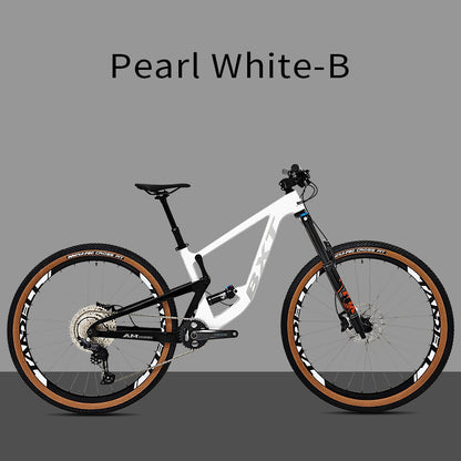 BXT Carbon Fiber 29er M6100-12S Hydraulic Disc Brake AM Full Shock Soft Tail Carbon Fiber Mountain Bike MTB With Suspension Seat Tube