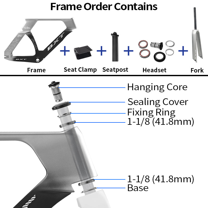 BXT-695 Track Frame Full Carbon EPS Racing Tracking bike Frameset Fixed Gear bike frame Single speed 700*28C