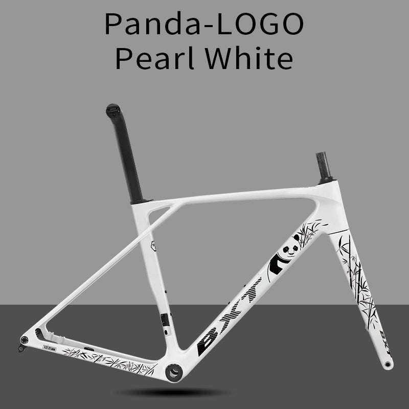 BXT New Ultralight 900g Carbon Road Bike Frameset with Disc Brakes, Flat-Mounted Disc Brake, 700x32C Semi-Hidden External Wiring