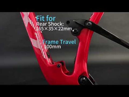 BXT 29er Carbon Full Suspension Mountain Frame, BSA Carbon Frame, XC MTB Frames, UDH Hanger, Travel 100mm Boost, Thru Axle, 148x12mm