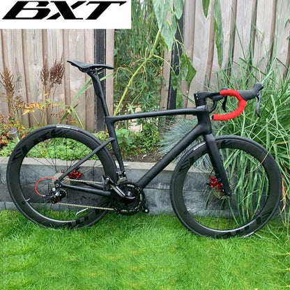 BXT 700C Carbon Road Bike Full Hidden Racing Disc Brake Carbon Road Complete Bike